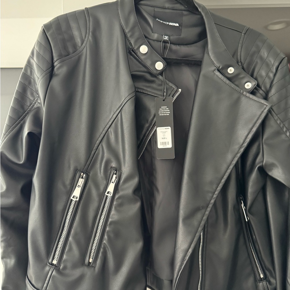 Fashion Nova Black Leather Jacket